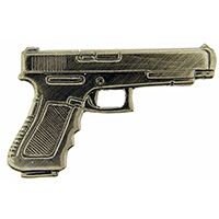 40 Cal Pistol Lapel Pin - Gun 40 Caliber Handgun - Enamel Pin Backpack Tie Shirt Trading Button Pinback Craft Supply