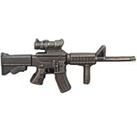 M-4 Assault Rifle Lapel Pin - Carbine Caliber 5.56mm M4 Military Rifle Enamel Pin - Backpack Tie Shirt Trading Button Pinback Craft Supply