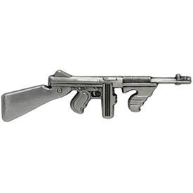 Thompson Submachine Gun Lapel Pin - Tommy Gun .45 Caliber Rifle Enamel Pin - Backpack Tie Shirt Trading Button Pinback Craft Supply