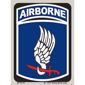 173rd Airborne Division Army Sticker Decal - United States Army Prismatic Rectangle Bumper Sticker Decal Craft Supply