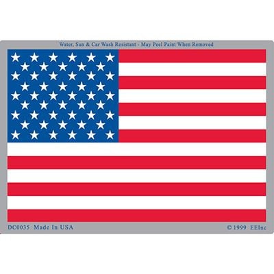 American Flag Sticker Decal - United States of America Flag Prismatic Rectangle Bumper Sticker Decal Craft Supply