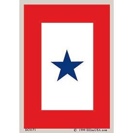 Military Service Flag Sticker Decal - Blue Star Family Flag Mothers Flag Prismatic Rectangle Bumper Sticker Decal Craft Supply