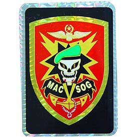 Army MAC V SOG Logo Sticker Decal - United States Army Military Assistance Command Prismatic Rectangle Bumper Sticker Decal Craft Supply