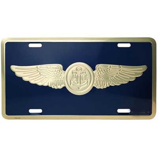 U.S. NAVY Aircrew Metal License Plate - USN United States Navy Naval Aircrewman Operator (AW) Sailors Craft Supply