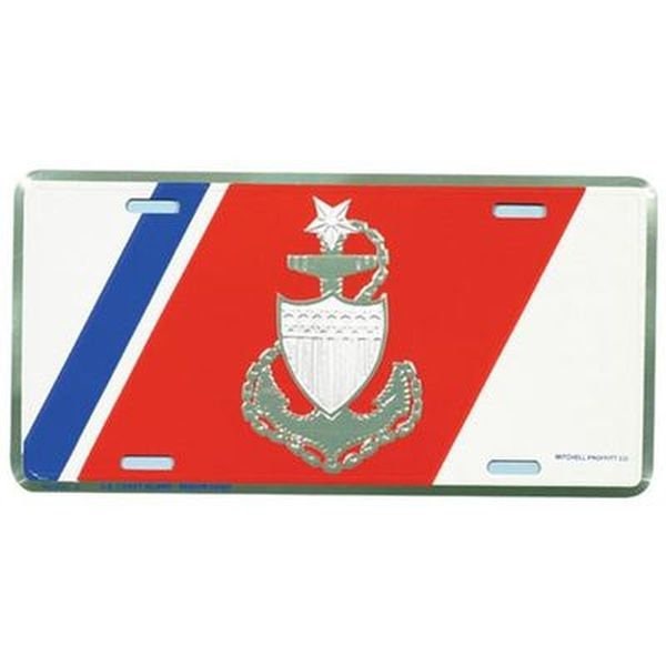COAST GUARD Senior Chief Metal License Plate - USCG United States Coast Guard Senior Chief Officer Insignia Military Craft Supply