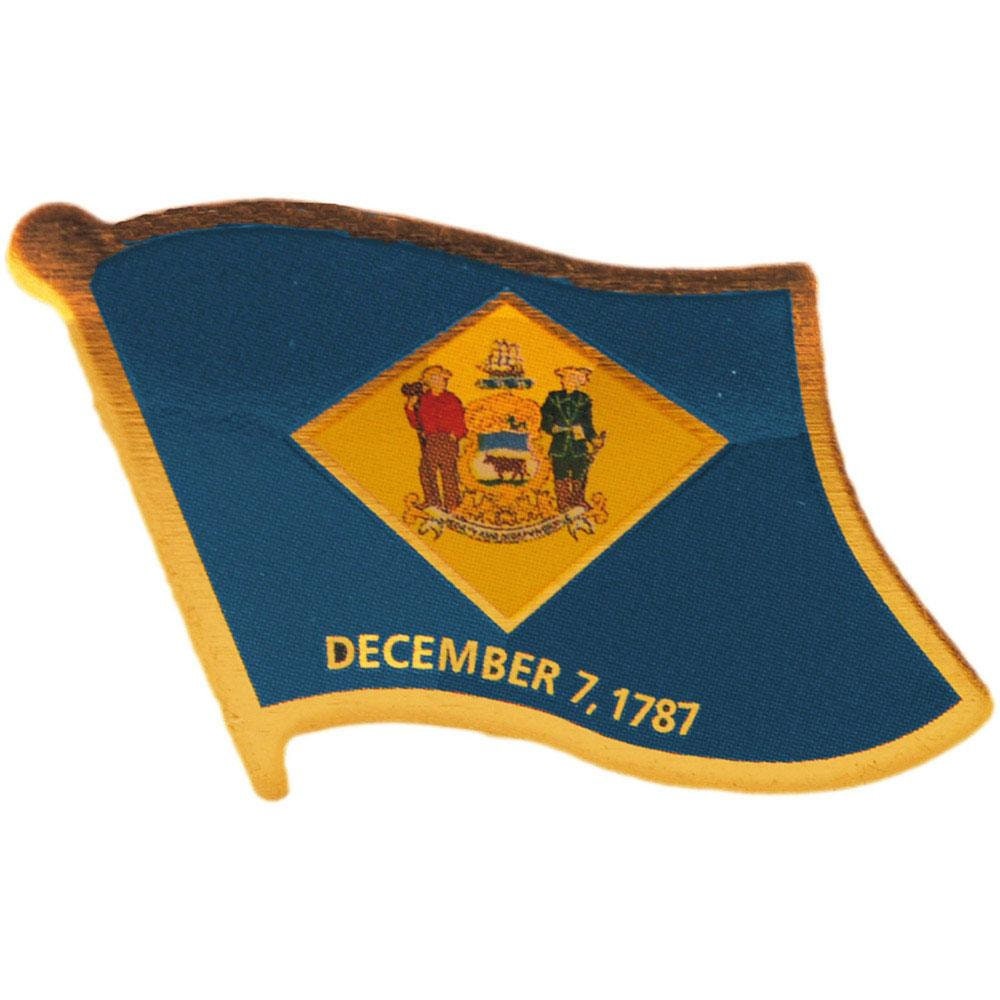 DELAWARE Flag Lapel Pin - State Flag Enamel Pin for Backpack Tie Shirt Button Pinback Lapel Pin