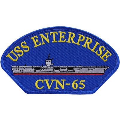 USS Enterprise (CVN-65) Hat Patch - United States Navy Aircraft Carrier Military Embroidered Patch Applique Craft Supply