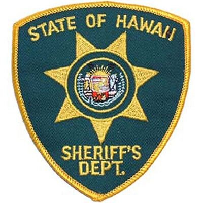 State of Hawaii Sheriff's Dept Embroidered Patch - Hawaii State Police Highway Patrol - Patch Applique Craft Supply