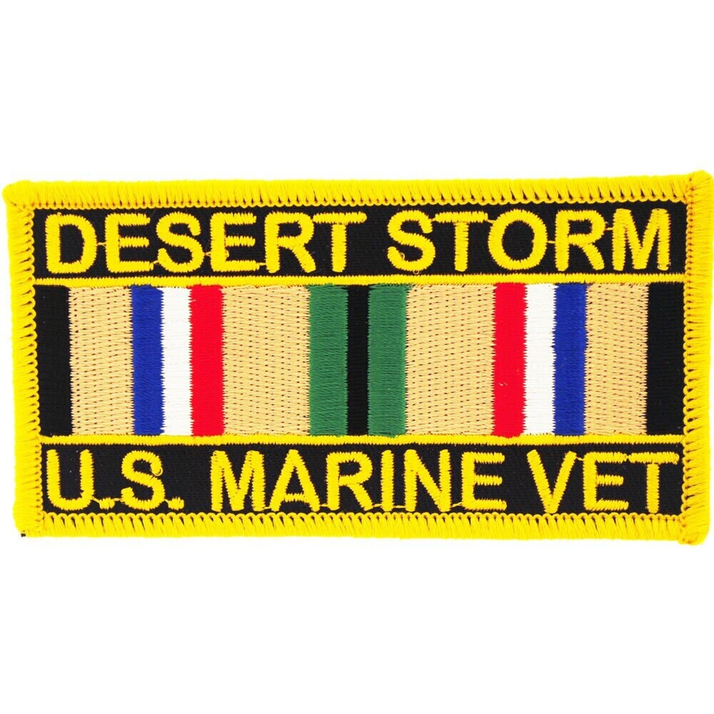 Desert Storm U.S. MARINE Veteran Patch - Service Ribbons Vet United States Marines Military Embroidered Patch Applique Craft Supply