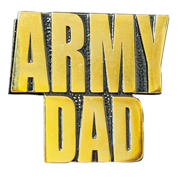 ARMY DAD Text Script Lapel Pin - 1 Inch - United States Army Enamel Pin Backpack Tie Shirt Button Pinback Craft Supply