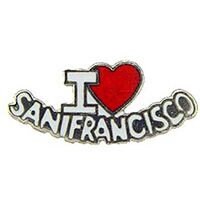 I Love San Francisco Lapel Pin - Heart San Francisco California - Enamel Pin Backpack Tie Shirt Trading Button Pinback Craft Supply