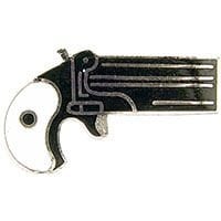 38 Cal Pistol Lapel Pin - Derringer Handgun Revolver Gun Vintage Style - Enamel Pin Backpack Tie Shirt Trading Button Pinback Craft Supply