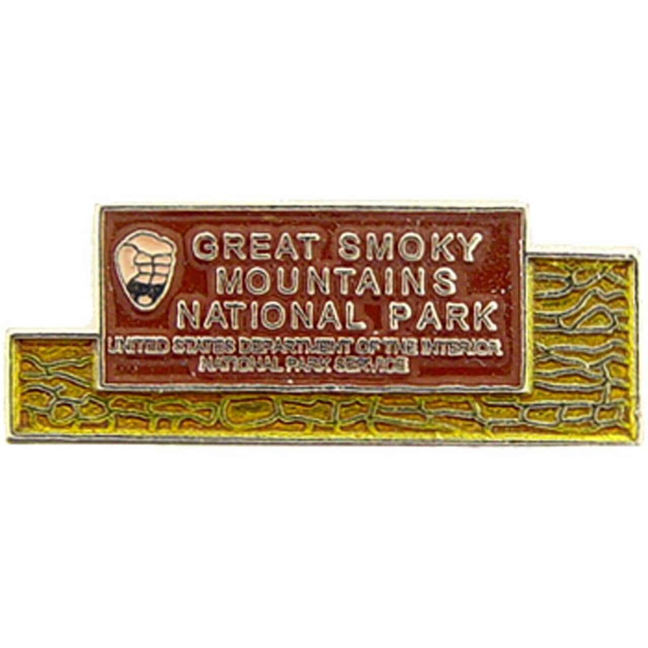 SMOKY MOUNTAINS National Park Lapel Pin - Vintage Souvenir - Enamel Pin for Backpack Tie Shirt Trading Button Pinback Craft Supply