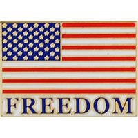 American Flag Freedom Lapel Pin - United States Flag Patriotic Military Enamel Pin Backpack Tie Shirt Trading Button Pinback Craft Supply