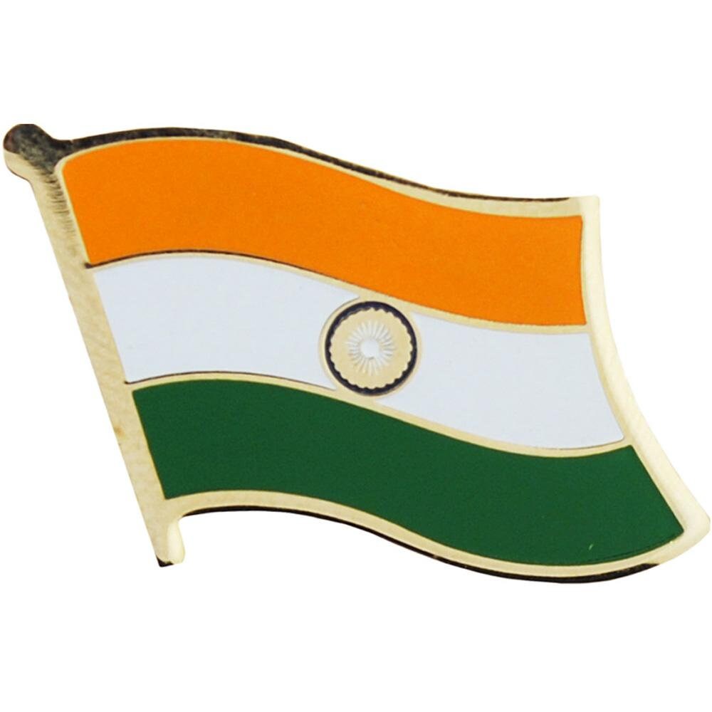 INDIA Flag Lapel Pin - Country Flag Enamel Pin for Backpack Tie Shirt Button Pinback Lapel Pin