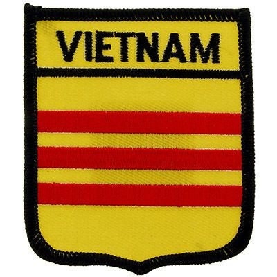 SOUTH VIETNAM Shield Embroidered Patch Applique - Country Flag Shield Patch