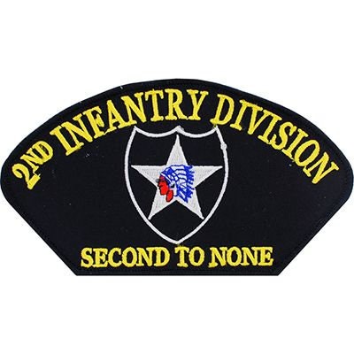 US ARMY 2nd Infantry Division Hat Patch - Second to None Vietnam Veteran Infantry Division Military Embroidered Patch Applique Craft Supply