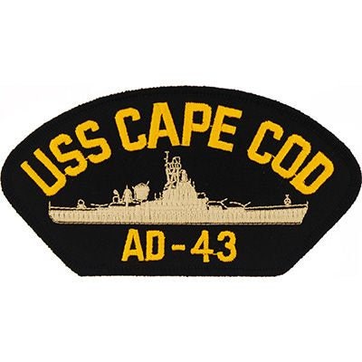 USS CAPE COD Ad-43 Hat Patch - United States Navy Destroyer Tender Military Embroidered Patch Applique Craft Supply