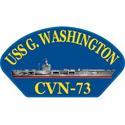 USS George Washington (CVN-73) Hat Patch - United States Navy Aircraft Carrier Military Embroidered Patch Applique Craft Supply