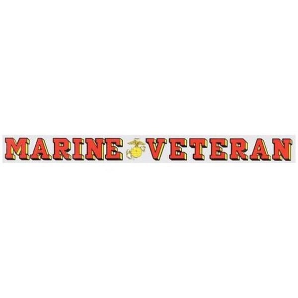 MARINE VETERAN Window Strip Decal - Marine Corps USMC Veteran Window Strip Decal Military For Car Truck Window Craft Supply