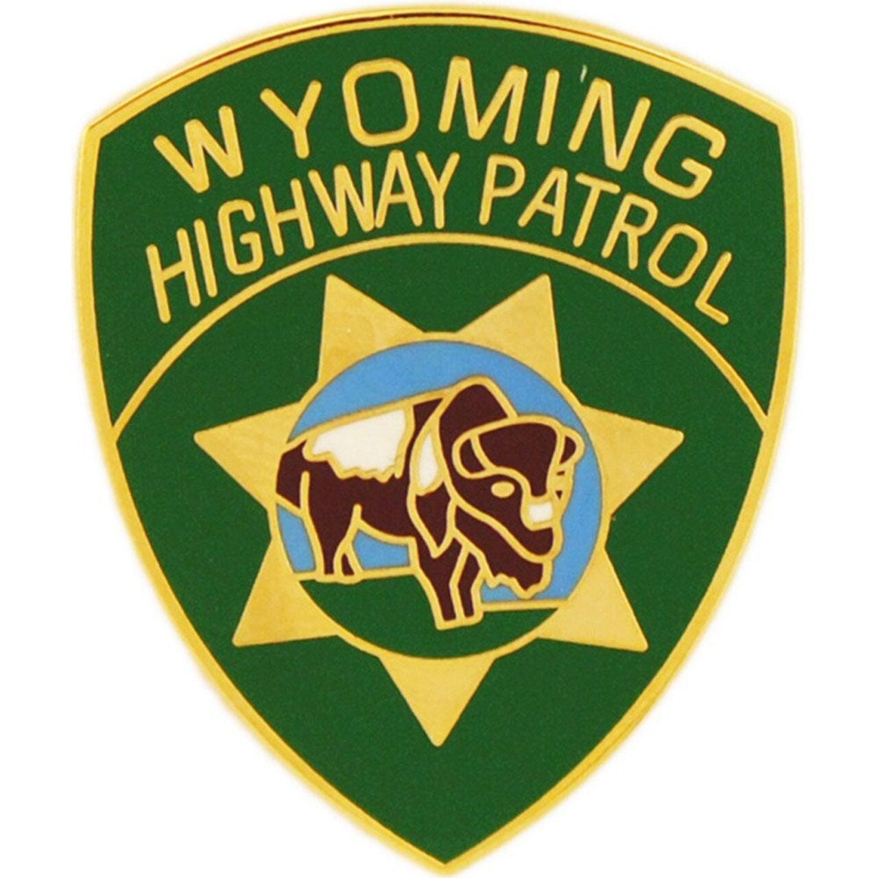 Wyoming Highway Patrol Lapel Pin - State Trooper Police Patrol - Enamel Pin Backpack Tie Shirt Trading Button Pinback Craft Supply