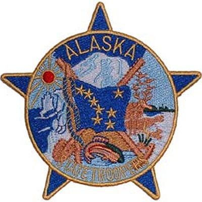 ALASKA State Police Embroidered Patch - Alaska State Troopers Police Highway Patrol - Patch Applique Craft Supply