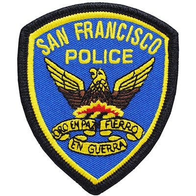 San Francisco Police Embroidered Patch - San Francisco California City Police - Patch Applique Craft Supply