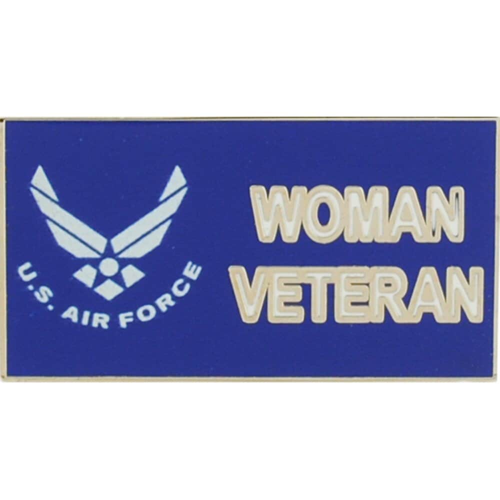 WOMAN VETERAN Lapel Pin - United States Air Force Woman Veteran Vet Script Enamel Pin Backpack Tie Shirt Trading Button Pinback Craft Supply