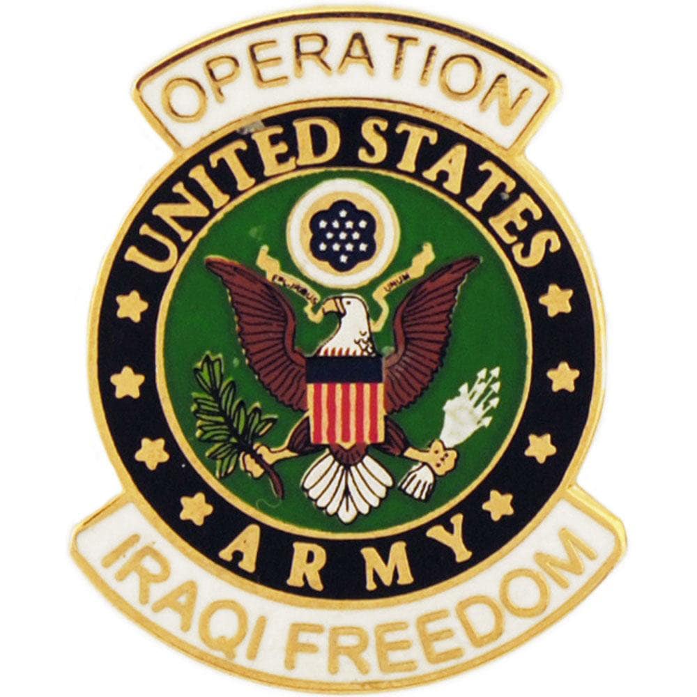 US ARMY Operation Iraqi Freedom Lapel Pin - United States Army Military Enamel Pin Backpack Tie Shirt Trading Button Pinback Craft Supply