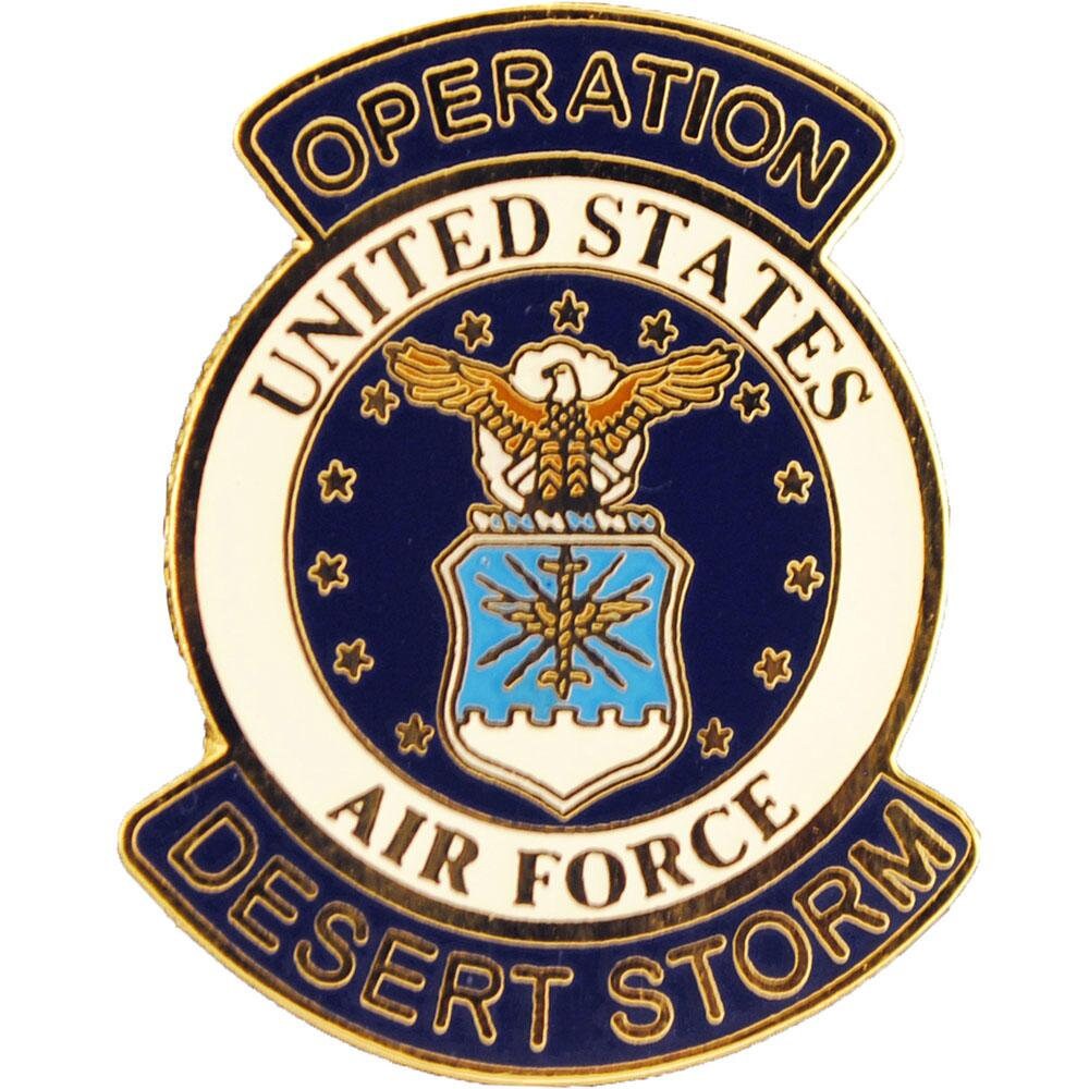 Operation Desert Storm AIR FORCE Lapel Pin - United States Air Force Military Enamel Pin Backpack Tie Shirt Button Pinback Craft Supply