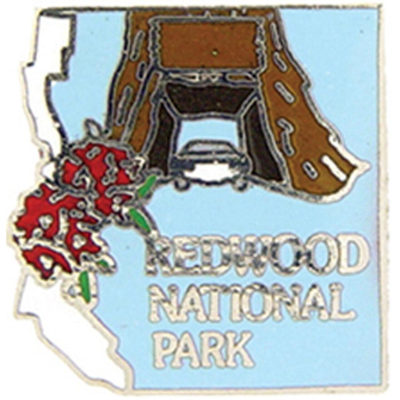 REDWOOD National Park Lapel Pin - Vintage Souvenir - Enamel Pin for Backpack Tie Shirt Trading Button Pinback Craft Supply