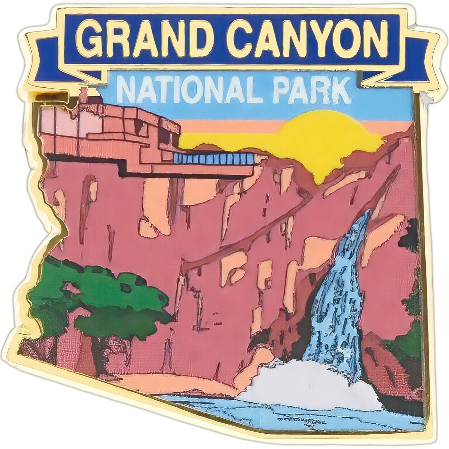GRAND CANYON National Park Lapel Pin - Vintage Souvenir - Enamel Pin for Backpack Tie Shirt Trading Button Pinback Craft Supply