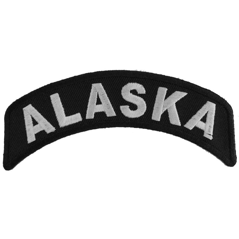 ALASKA STATE Rocker Biker Motorcycle Embroidered Patch