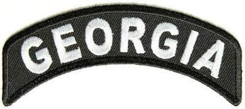GEORGIA STATE Rocker Biker Motorcycle Embroidered Patch