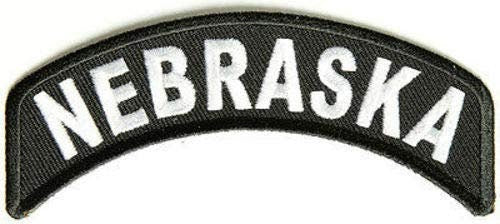 NEBRASKA STATE Rocker Biker Motorcycle Embroidered Patch