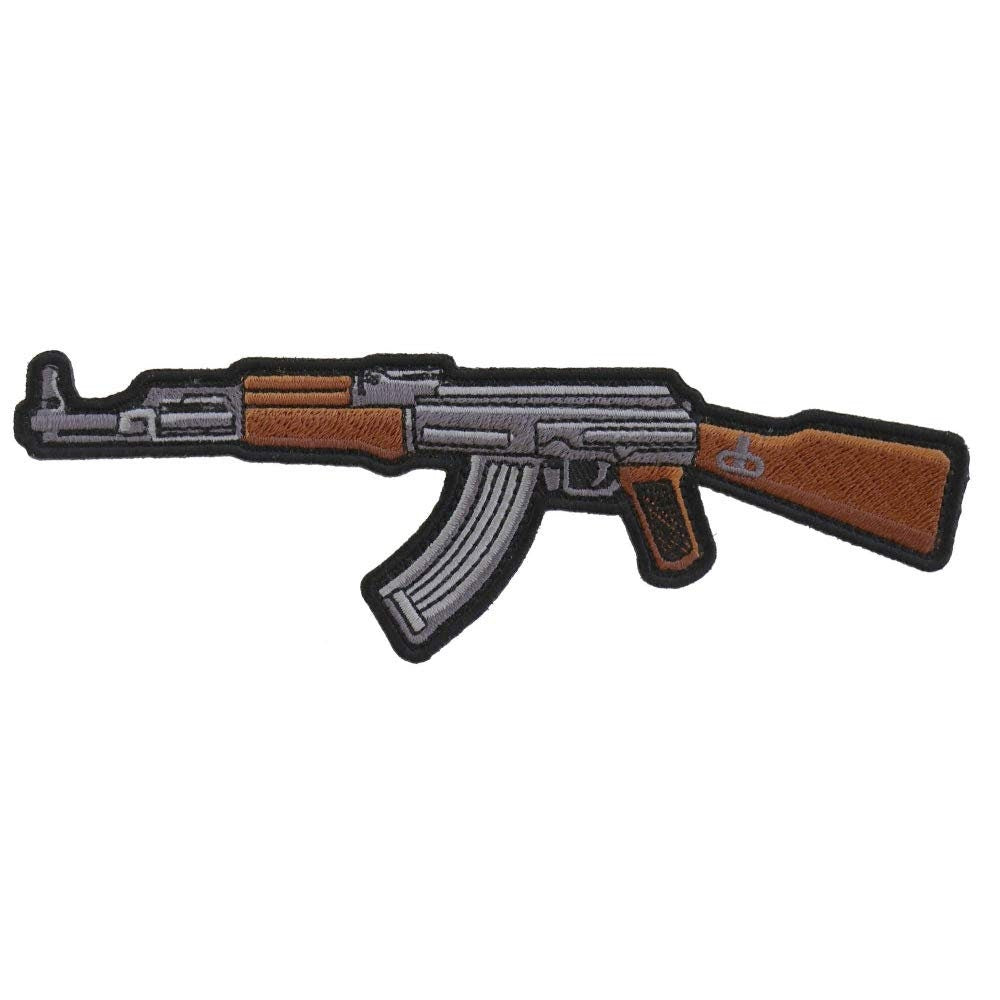 AK 47 Assault Rifle Automatic Gun Embroidered Patch