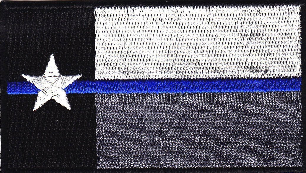 TEXAS STATE FLAG Thin Blue Line Police Law Enforcement Patch