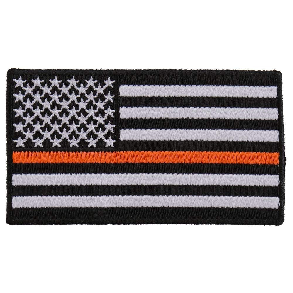 THIN ORANGE LINE American Flag Search & Rescue Embroidered Patch