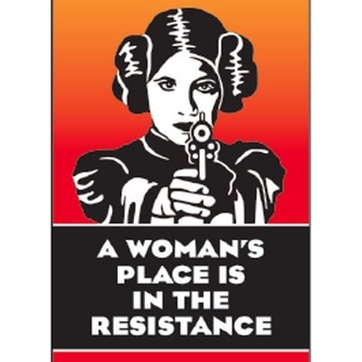 A Woman's Place Is In The Resistance Funny RECTANGLE MAGNET