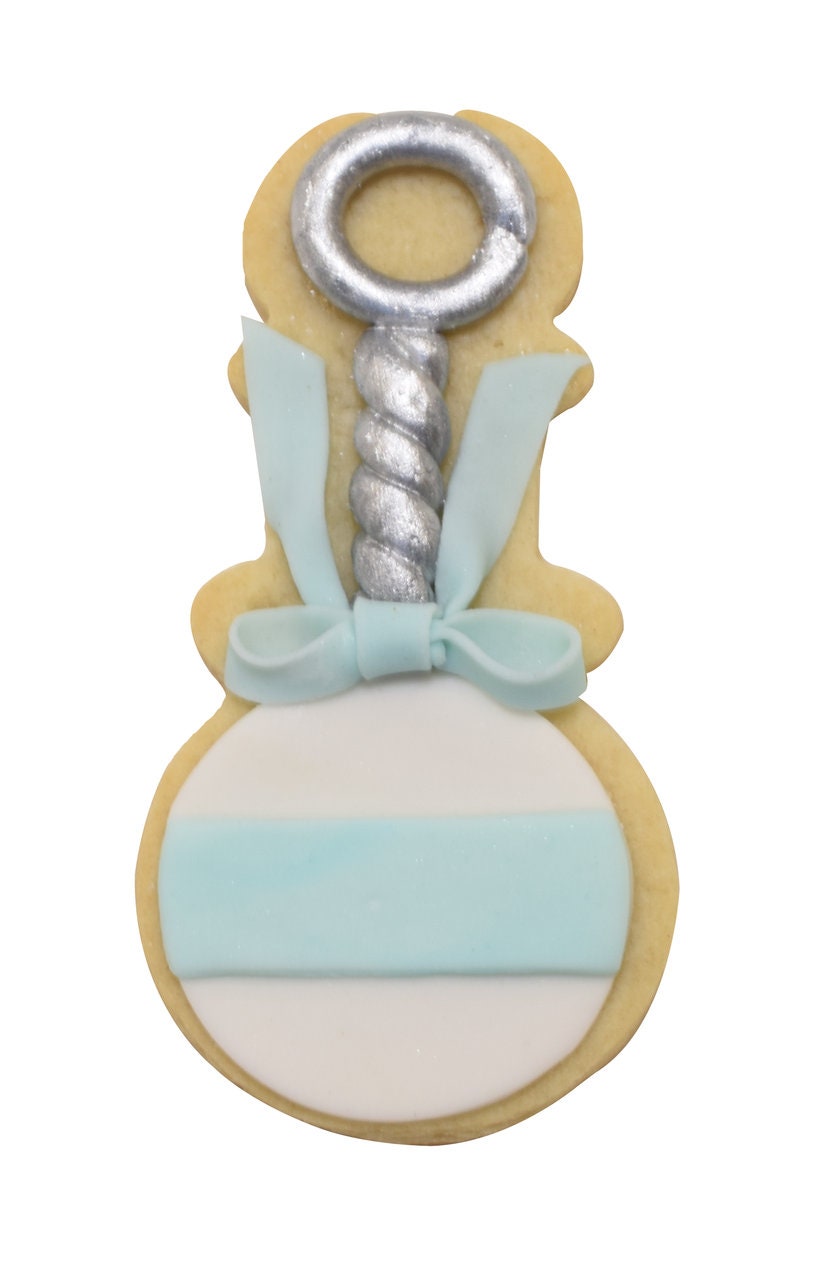 BABY RATTLE Cookie Cutter Metal 4 Inches - Stencil Fondant Pacifier Bottle Nipple