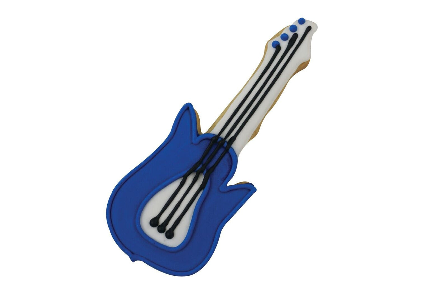 ELECTRIC GUITAR Cookie Cutter Metal 5 Inches - Stencil Fondant Band Concert Music