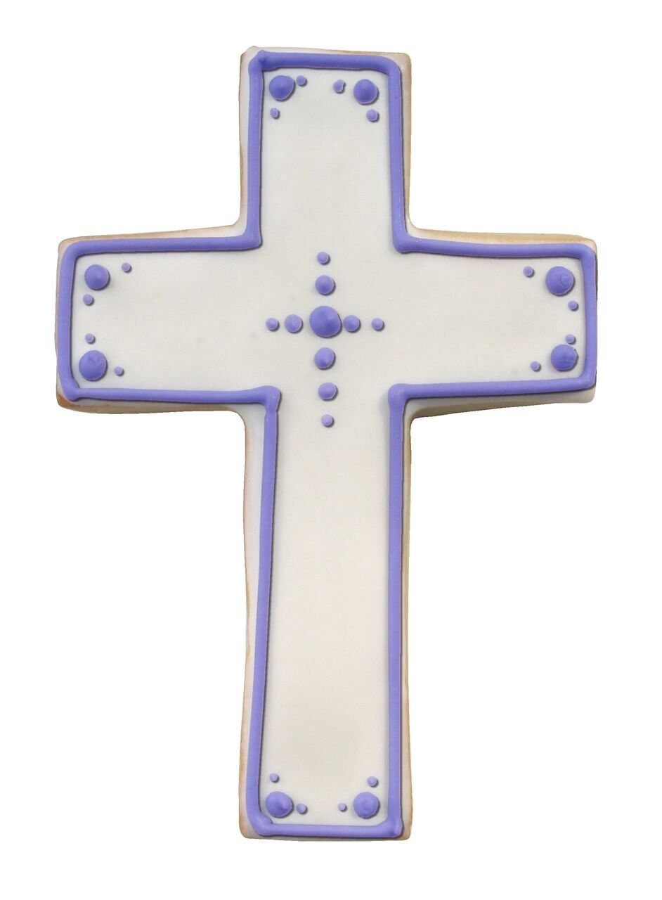 CROSS Cookie Cutter Metal 3.5 Inches - Stencil Fondant Christian Church Baptism God Jesus