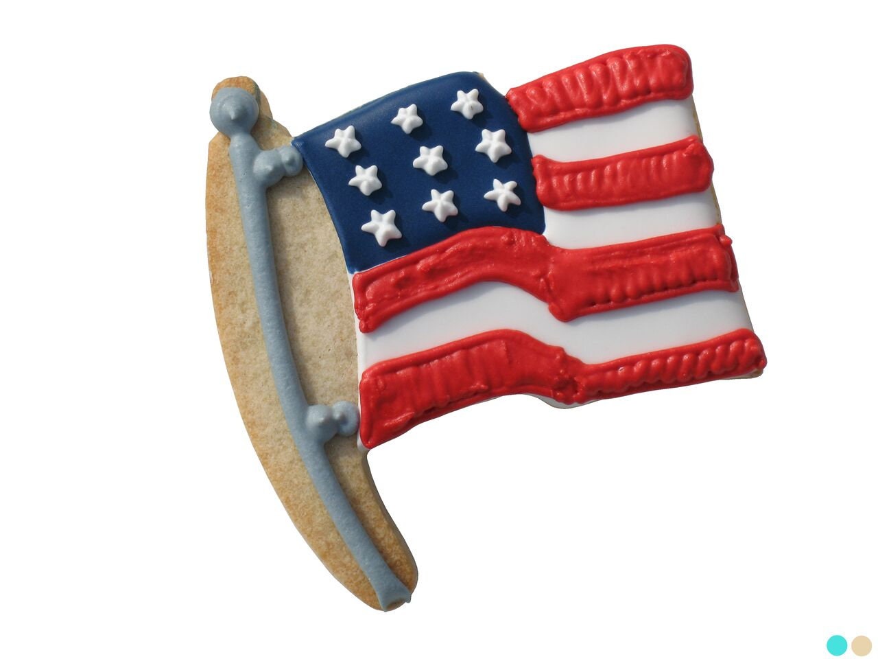 FLAG Cookie Cutter Metal 3.25 Inches - Stencil Fondant Patriotic July 4th Waiving
