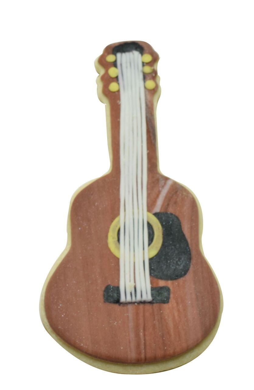 GUITAR Cookie Cutter Metal 4.5 Inches - Stencil Fondant