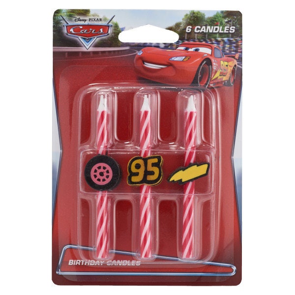 DISNEY CARS Birthday Candles Cupcake Cake Toppers for Party Decoration