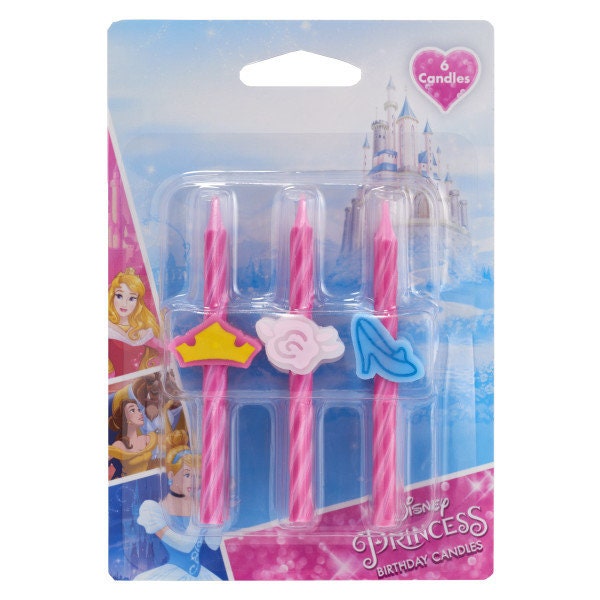 DISNEY PRINCESS Birthday Candles Cinderella Bella Cupcake Cake Toppers for Party Decoration Craft Supply