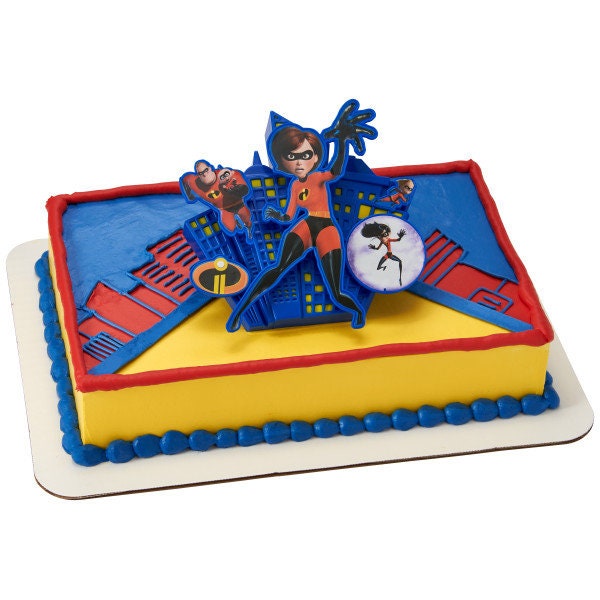 INCREDIBLES 2 Cake Topper We Are Incredible Super Hero Movie Decoration Decoset Birthday
