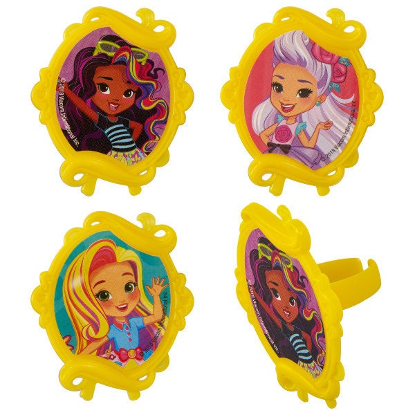 SUNNY DAY INSPIRED Cupcake Rings (12) Nick Jr Sunny Blair Rox Salon Friendly Falls Birthday Cake Toppers Party Decoration
