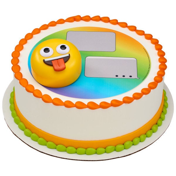 EMOJI Cake Topper Icons Funny Faces Birthday Cake Decoration Decoset