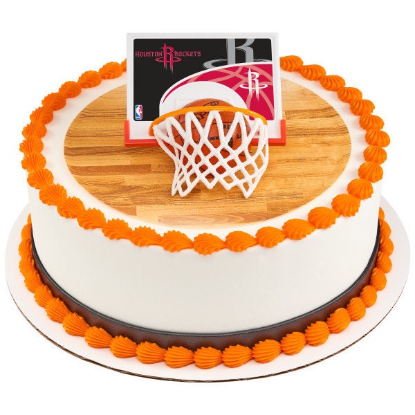 HOUSTON ROCKETS Cake Topper NBA Birthday Slam Dunk Team Cake Decoration Decoset Craft Supply